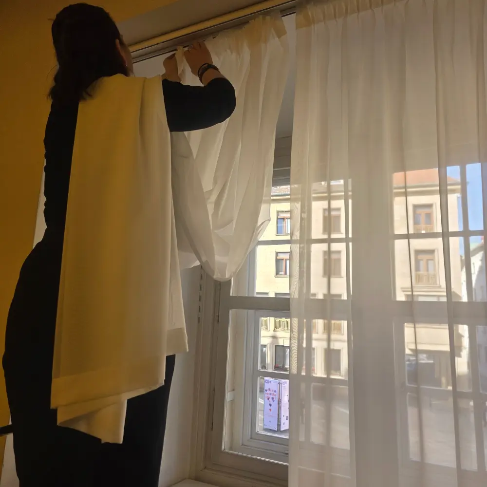 Ukážka realizácie čistenia záclon